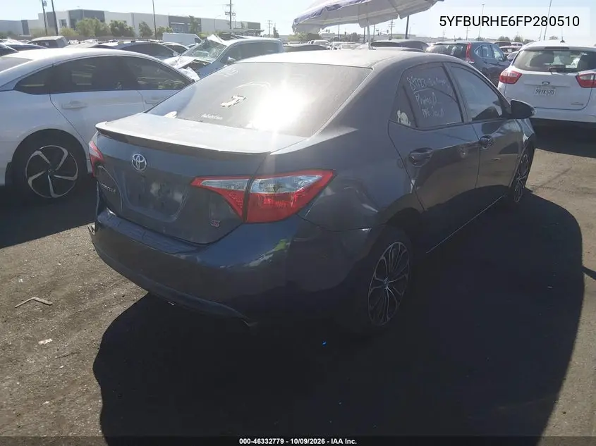 2015 TOYOTA COROLLA VIN 5YFBURHE6FP280510 — фото 4