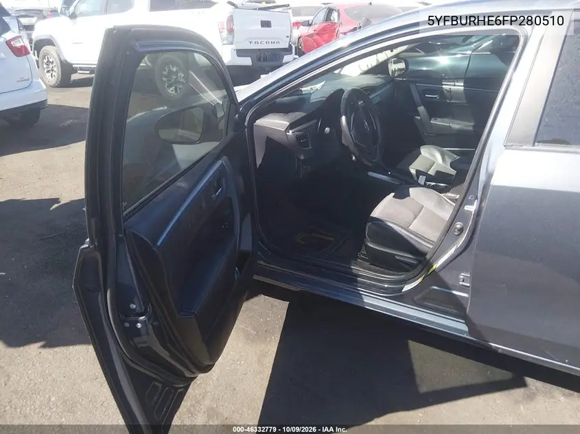 2015 TOYOTA COROLLA VIN 5YFBURHE6FP280510 — фото 5