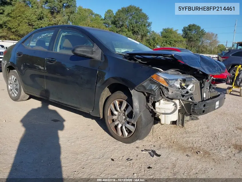TOYOTA COROLLA 2015, VIN 5YFBURHE8FP214461
