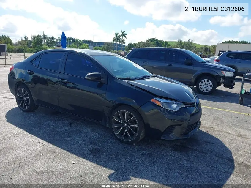 TOYOTA COROLLA 2015, VIN 2T1BURHE5FC312606