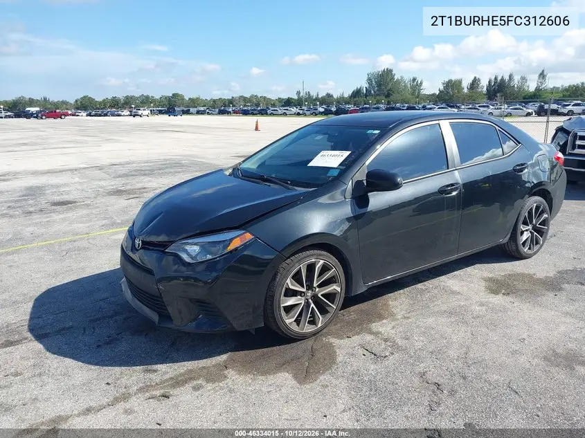 2015 TOYOTA COROLLA VIN 2T1BURHE5FC312606 — фото 2