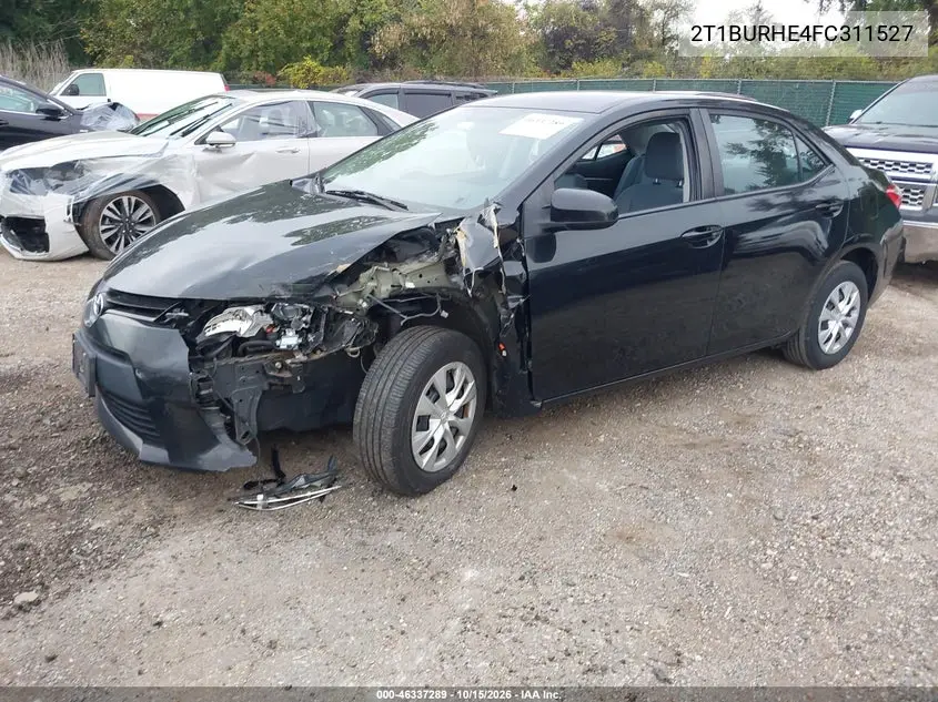 2015 TOYOTA COROLLA VIN 2T1BURHE4FC311527 — фото 2