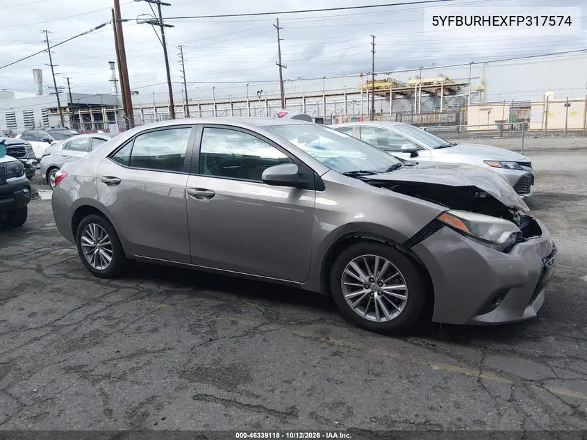2015 TOYOTA COROLLA VIN 5YFBURHEXFP317574 — фото 13