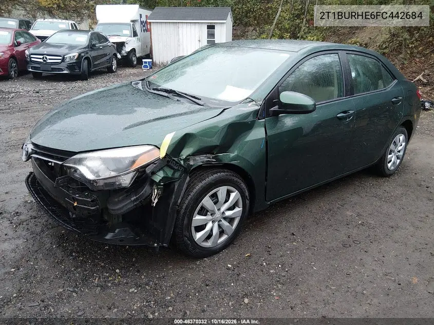 2015 TOYOTA COROLLA VIN 2T1BURHE6FC442684 — фото 2