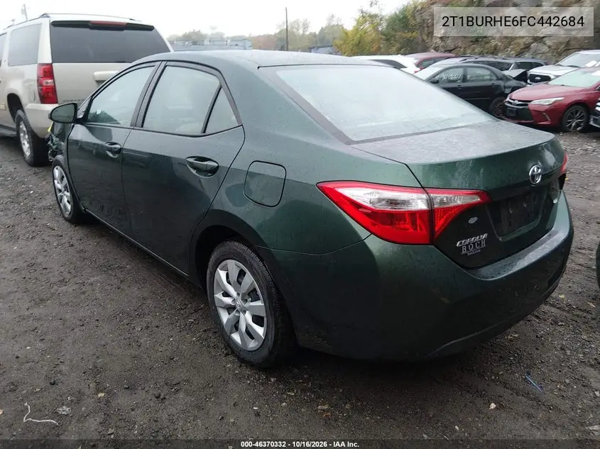 2015 TOYOTA COROLLA VIN 2T1BURHE6FC442684 — фото 3