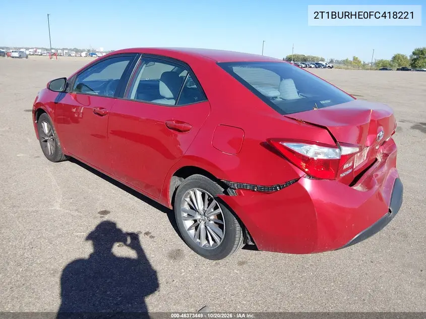 2015 TOYOTA COROLLA VIN 2T1BURHE0FC418221 — фото 3