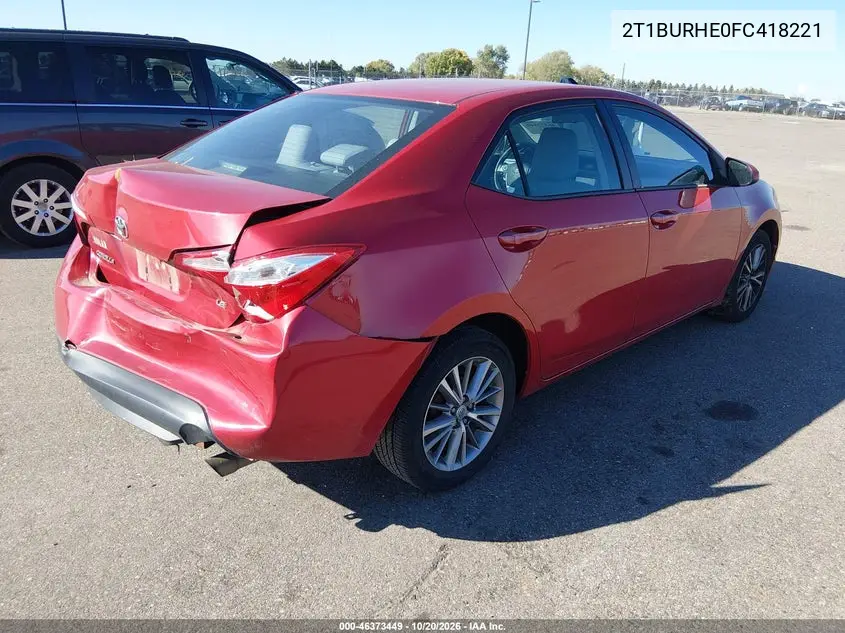 2015 TOYOTA COROLLA VIN 2T1BURHE0FC418221 — фото 4