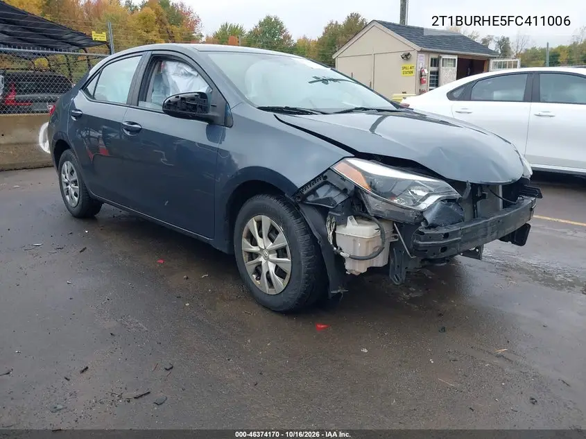 TOYOTA COROLLA 2015, VIN 2T1BURHE5FC411006