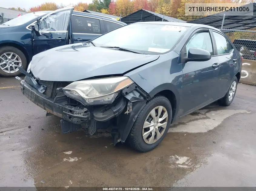 2015 TOYOTA COROLLA VIN 2T1BURHE5FC411006 — фото 2