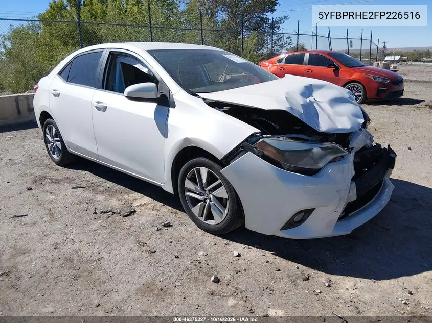 TOYOTA COROLLA 2015, VIN 5YFBPRHE2FP226516