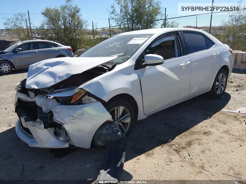 2015 TOYOTA COROLLA VIN 5YFBPRHE2FP226516 — фото 2