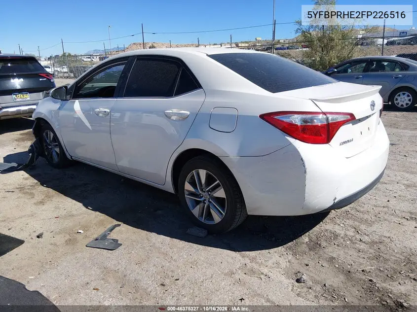 2015 TOYOTA COROLLA VIN 5YFBPRHE2FP226516 — фото 3