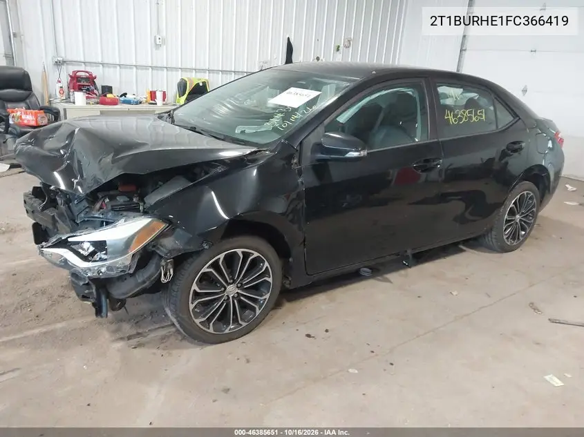 2015 TOYOTA COROLLA VIN 2T1BURHE1FC366419 — фото 2