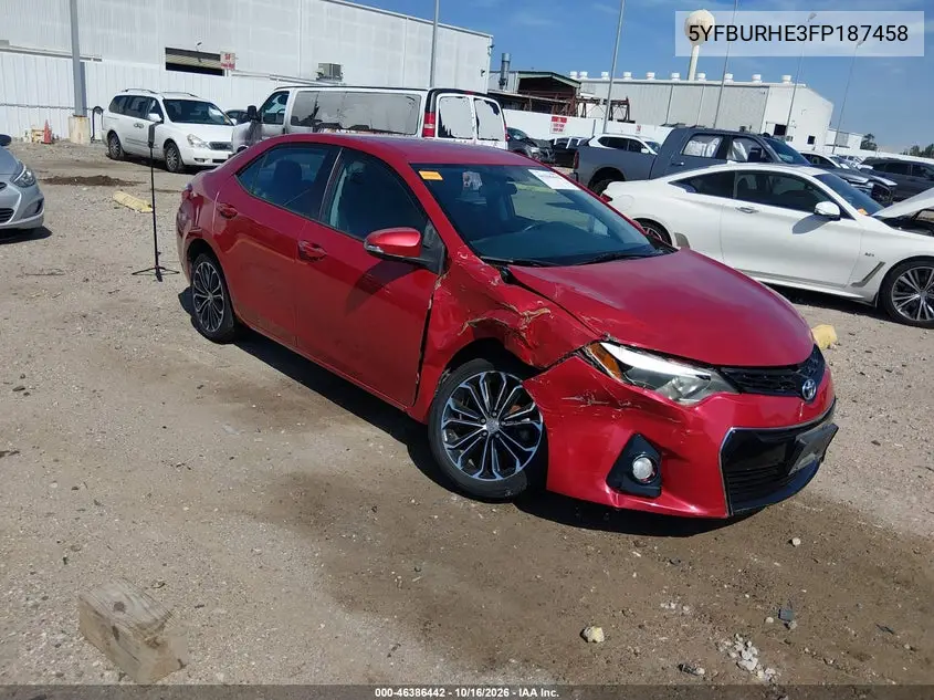 TOYOTA COROLLA 2015, VIN 5YFBURHE3FP187458