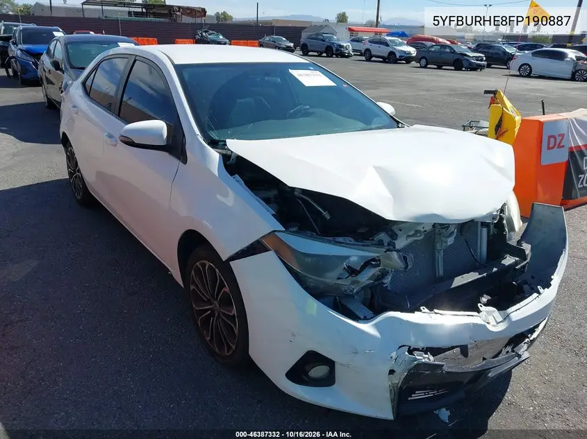 TOYOTA COROLLA 2015, VIN 5YFBURHE8FP190887