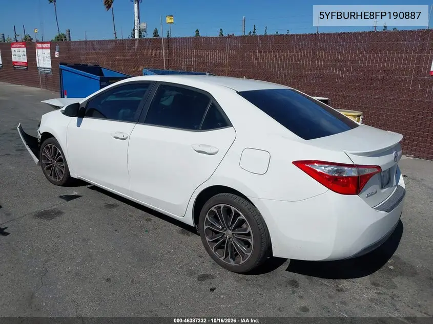2015 TOYOTA COROLLA VIN 5YFBURHE8FP190887 — фото 3