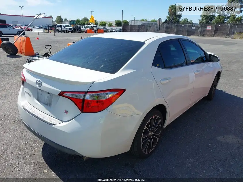 2015 TOYOTA COROLLA VIN 5YFBURHE8FP190887 — фото 4