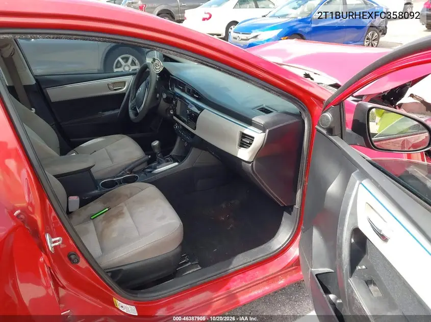 2015 TOYOTA COROLLA VIN 2T1BURHEXFC358092 — фото 5