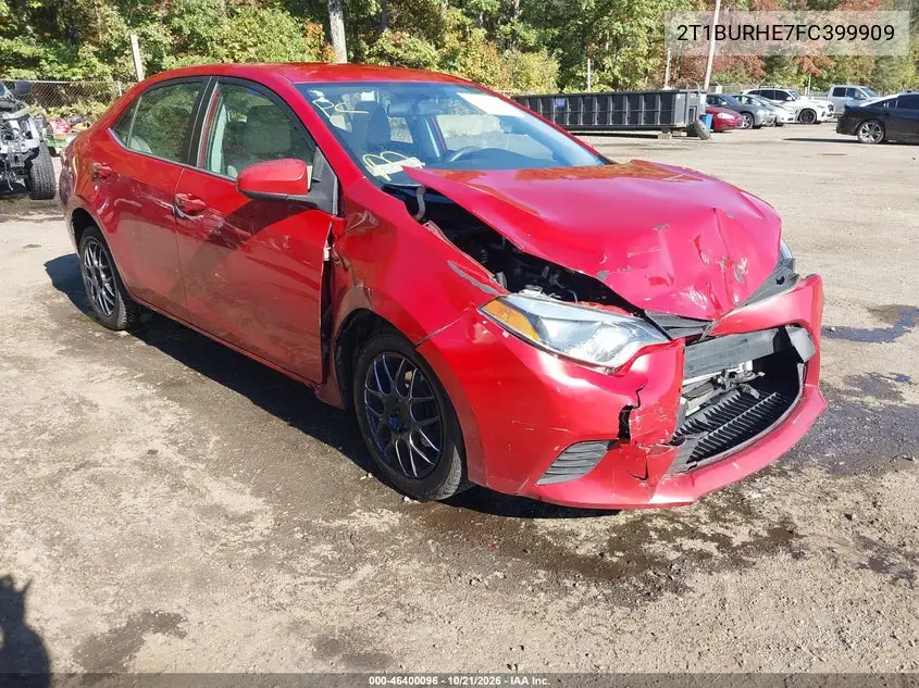 TOYOTA COROLLA 2015, VIN 2T1BURHE7FC399909