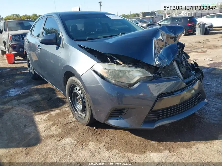 TOYOTA COROLLA 2015, VIN 5YFBURHE7FP330847