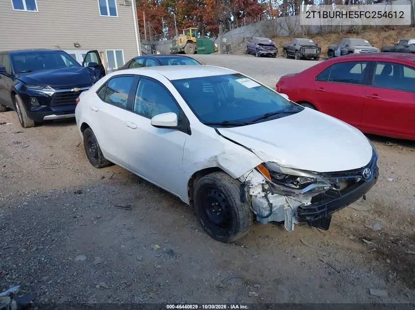 TOYOTA COROLLA 2015, VIN 2T1BURHE5FC254612