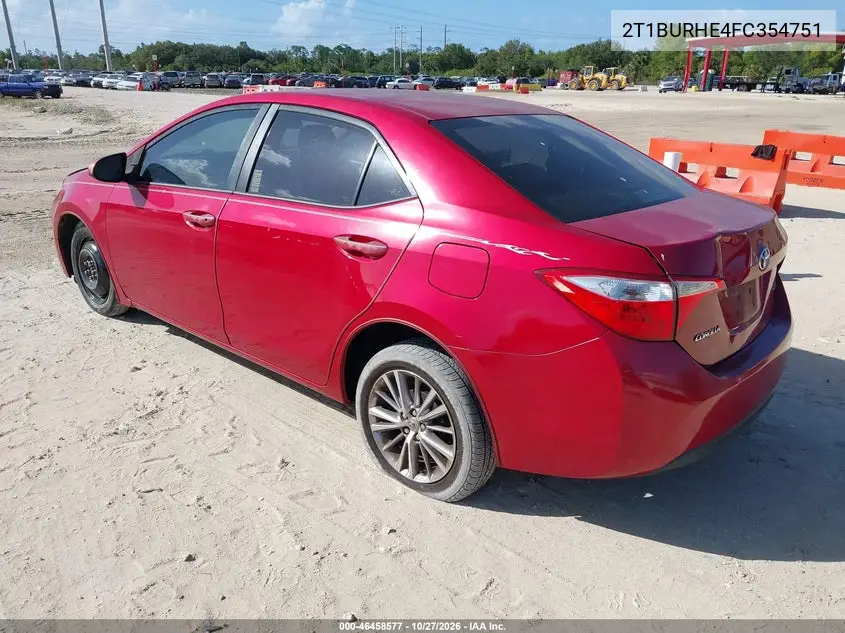2015 TOYOTA COROLLA VIN 2T1BURHE4FC354751 — фото 3