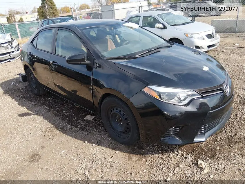 TOYOTA COROLLA 2015, VIN 5YFBURHE1FP292077