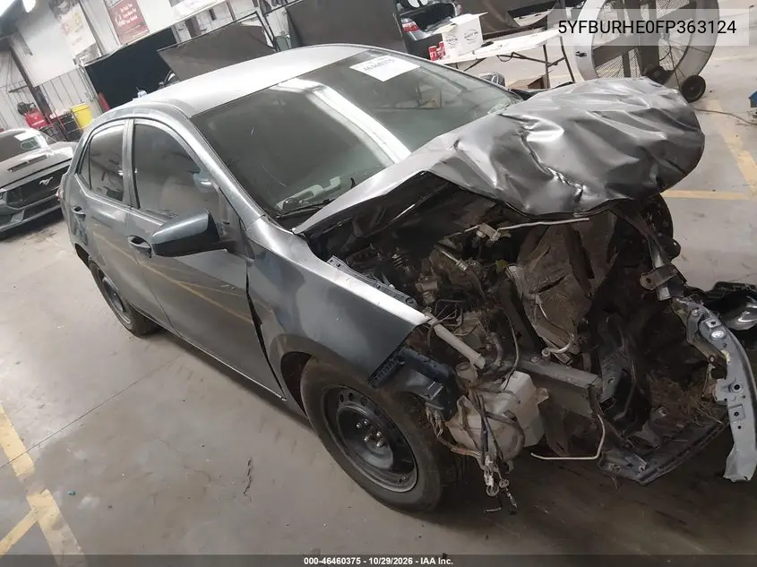TOYOTA COROLLA 2015, VIN 5YFBURHE0FP363124