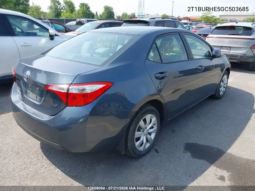 2016 TOYOTA COROLLA VIN 2T1BURHE5GC503685 — фото 4