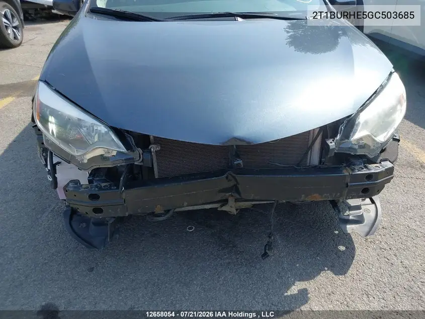 2016 TOYOTA COROLLA VIN 2T1BURHE5GC503685 — фото 6