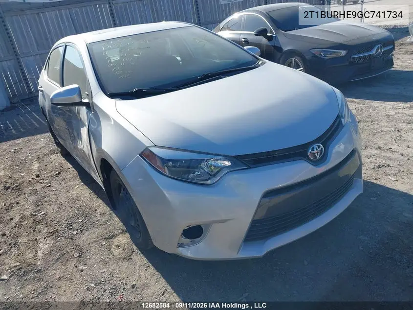 TOYOTA COROLLA 2016, VIN 2T1BURHE9GC741734