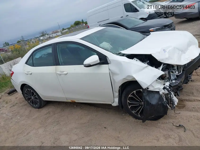 2016 TOYOTA COROLLA VIN 2T1BURHE6GC594403 — фото 13