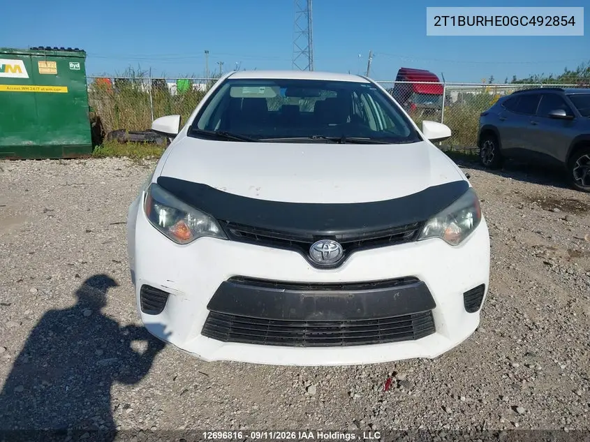 2016 TOYOTA COROLLA VIN 2T1BURHE0GC492854 — фото 12
