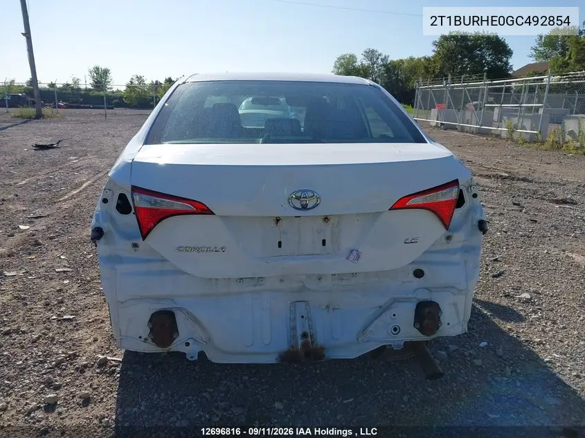 2016 TOYOTA COROLLA VIN 2T1BURHE0GC492854 — фото 16