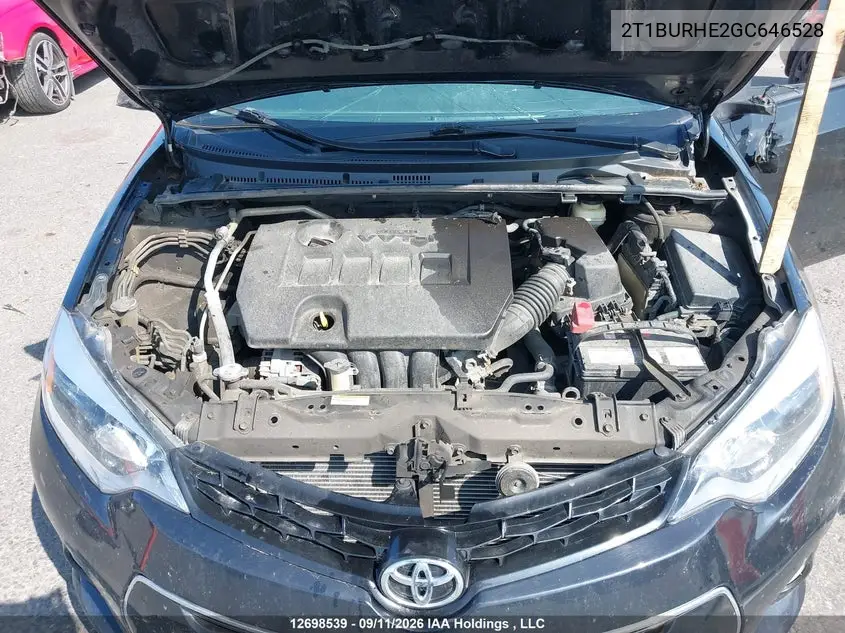 2016 TOYOTA COROLLA VIN 2T1BURHE2GC646528 — фото 10