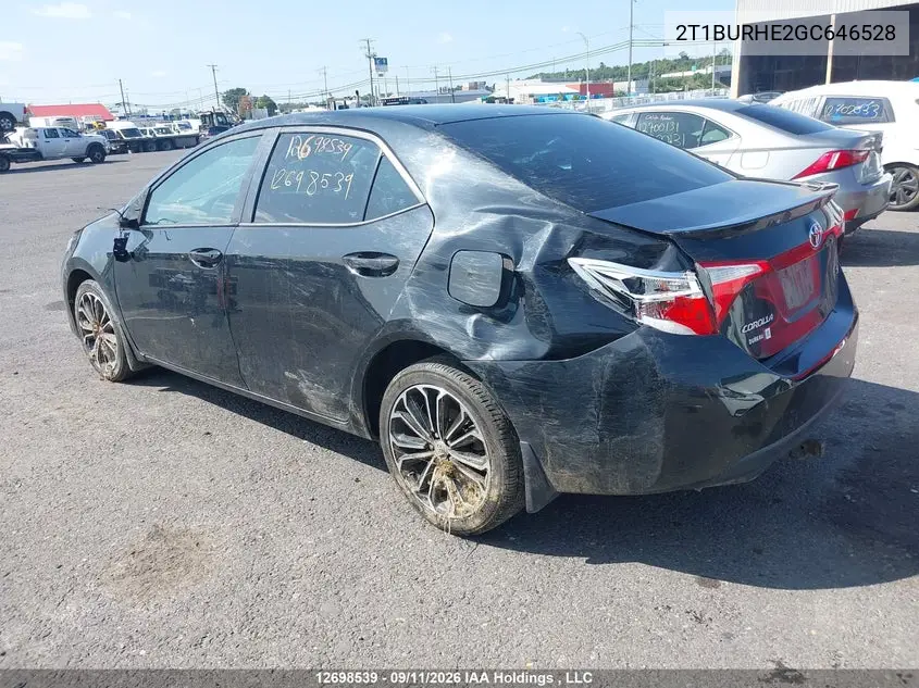 2016 TOYOTA COROLLA VIN 2T1BURHE2GC646528 — фото 3
