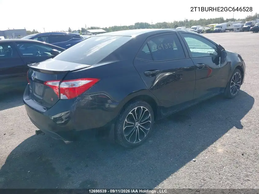 2016 TOYOTA COROLLA VIN 2T1BURHE2GC646528 — фото 4