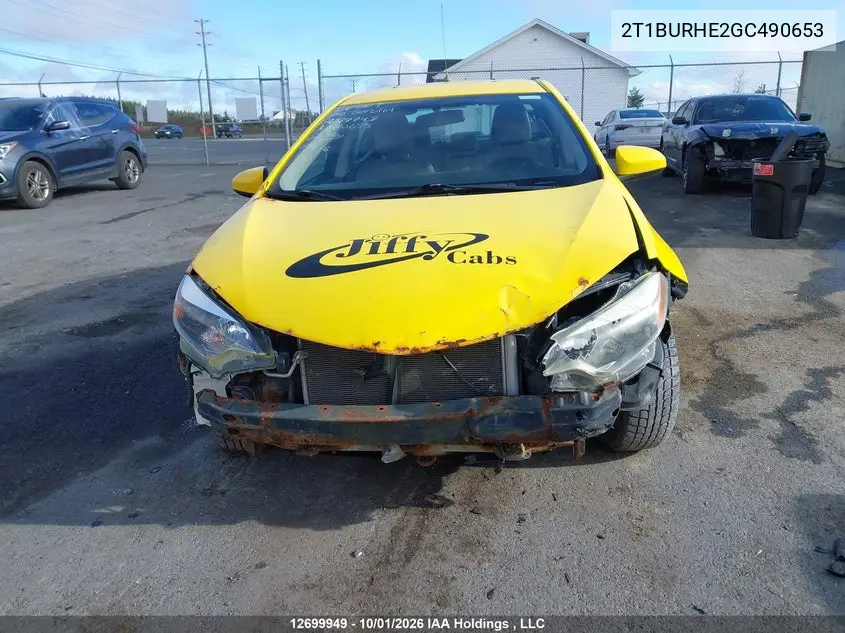 2016 TOYOTA COROLLA VIN 2T1BURHE2GC490653 — фото 12