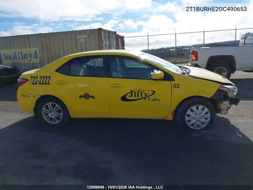 2016 TOYOTA COROLLA VIN 2T1BURHE2GC490653 — фото 13