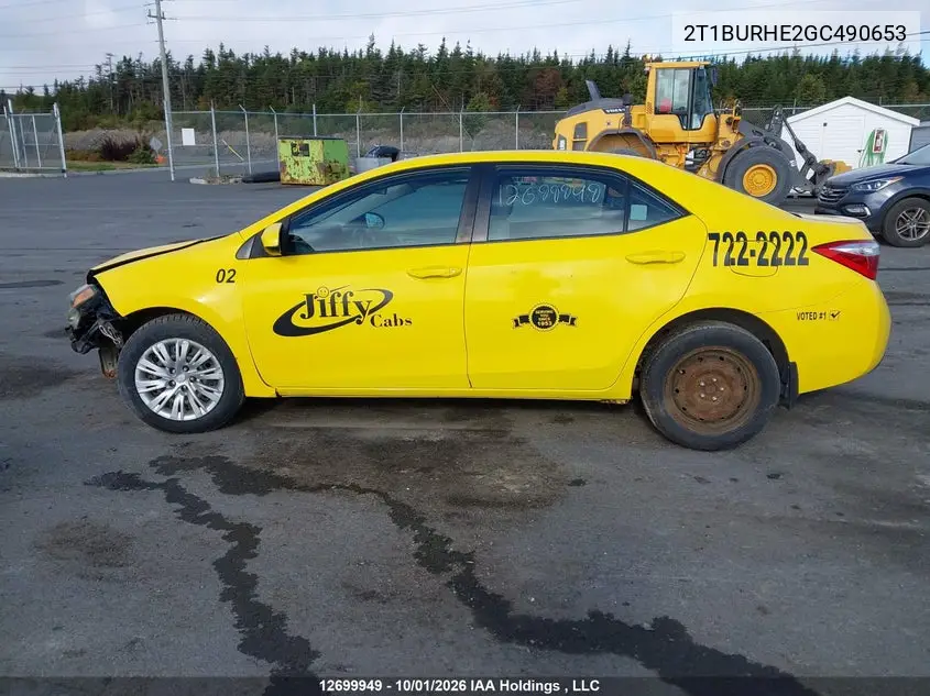 2016 TOYOTA COROLLA VIN 2T1BURHE2GC490653 — фото 14