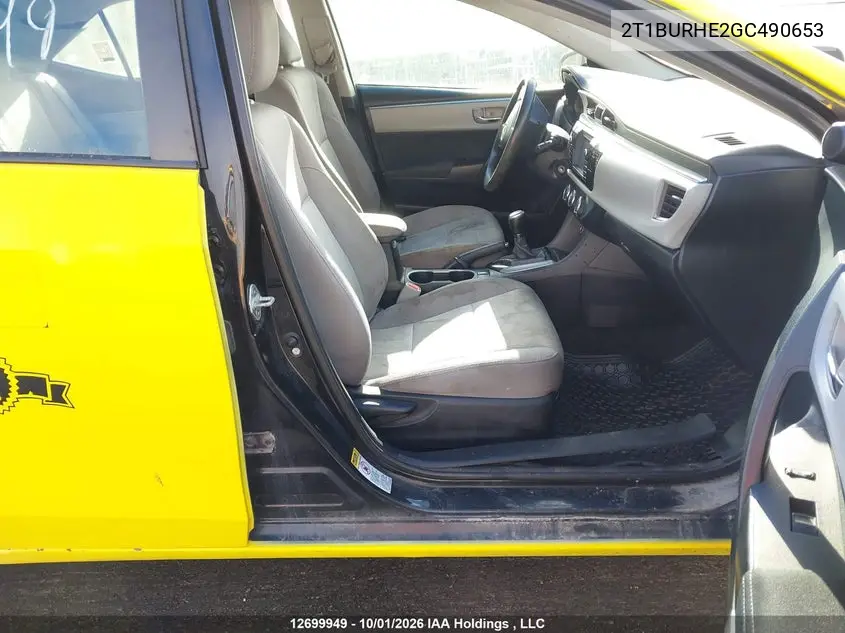 2016 TOYOTA COROLLA VIN 2T1BURHE2GC490653 — фото 5