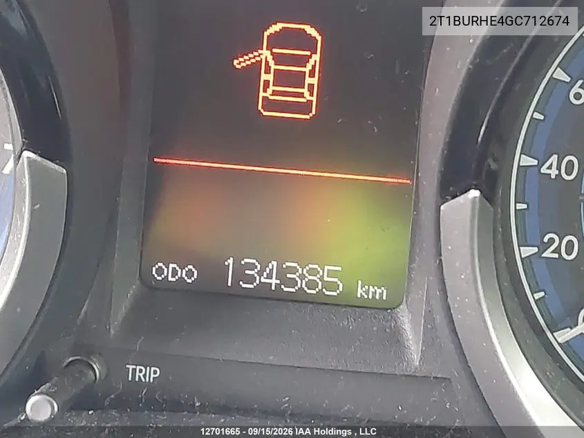 2016 TOYOTA COROLLA VIN 2T1BURHE4GC712674 — фото 15