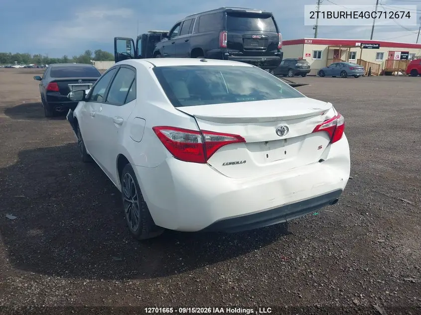 2016 TOYOTA COROLLA VIN 2T1BURHE4GC712674 — фото 3