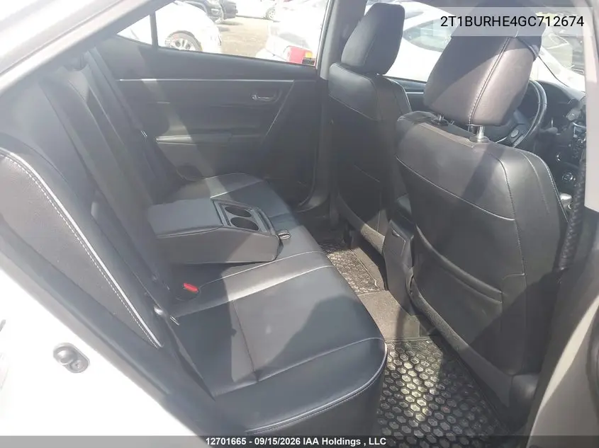 2016 TOYOTA COROLLA VIN 2T1BURHE4GC712674 — фото 8