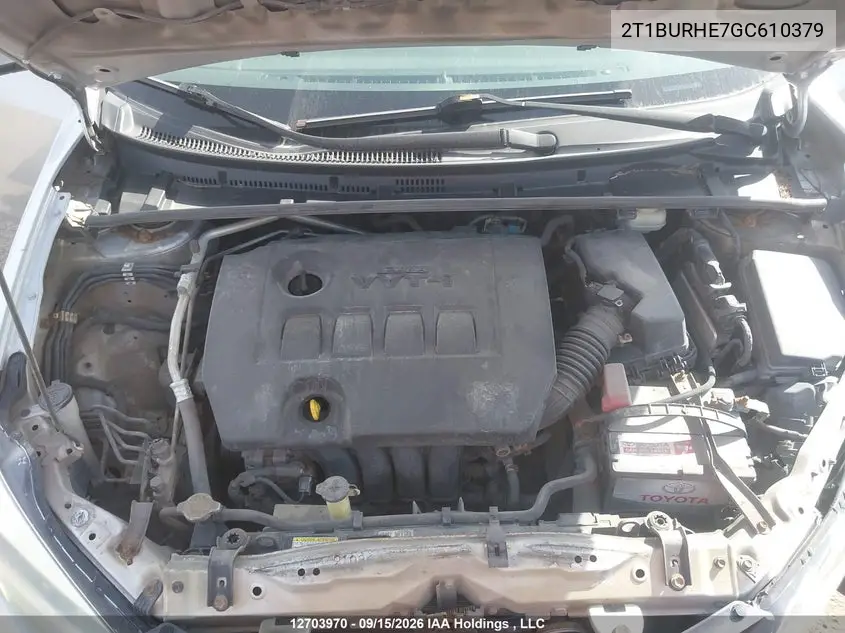 2016 TOYOTA COROLLA VIN 2T1BURHE7GC610379 — фото 10