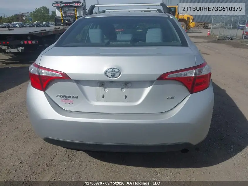 2016 TOYOTA COROLLA VIN 2T1BURHE7GC610379 — фото 17