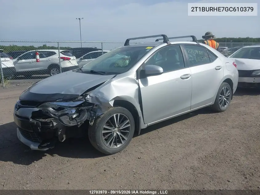2016 TOYOTA COROLLA VIN 2T1BURHE7GC610379 — фото 2