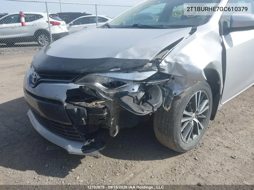 2016 TOYOTA COROLLA VIN 2T1BURHE7GC610379 — фото 6