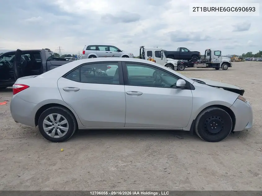 2016 TOYOTA COROLLA VIN 2T1BURHE6GC690693 — фото 14