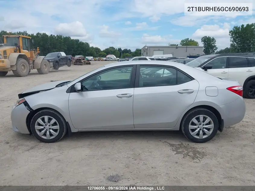 2016 TOYOTA COROLLA VIN 2T1BURHE6GC690693 — фото 15